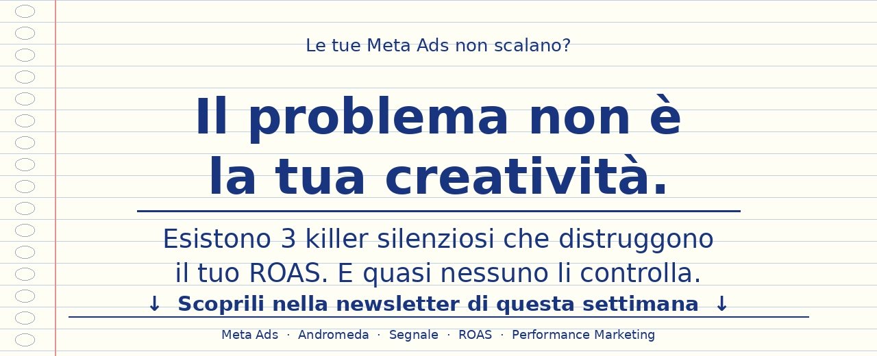 I 3 killer silenziosi che distruggono il tuo ROAS su Meta